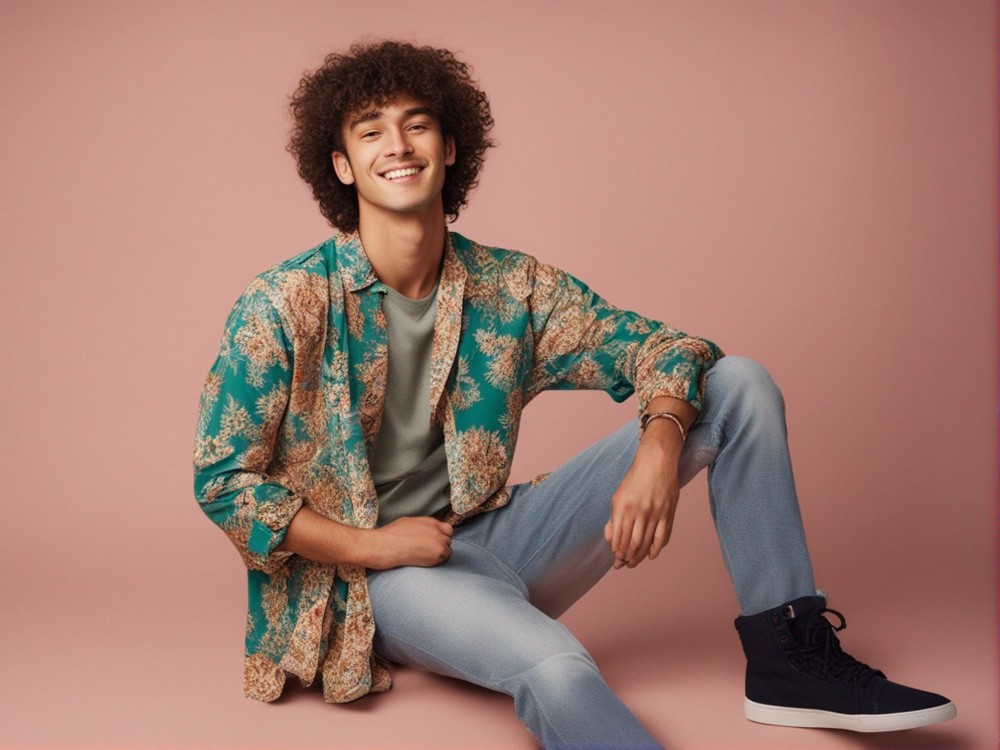 18 Top Fall Fashion Trends from New York Fashion 1 man have nice hairstyle wearing trendy high quality printed shirt