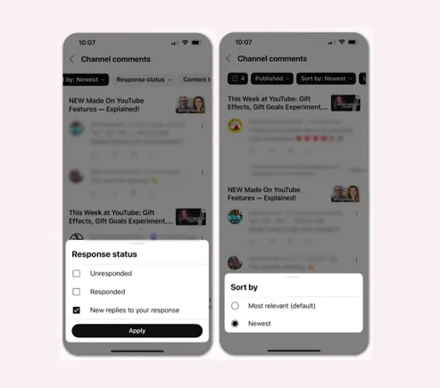 YouTube adiciona novos filtros de comentários, destaques para transmissores de vida 16